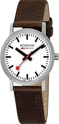 Thumbnail for Mondaine Ladies Watch Classic White Brown A658.30323.16SBT