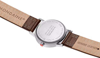 Thumbnail for Mondaine Ladies Watch Classic White Brown A658.30323.16SBT