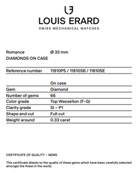 Thumbnail for Louis Erard Watch Ladies Diamonds Romance 11810SE01.BDCB5