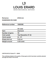 Thumbnail for Louis Erard Watch Ladies Chronograph Romance Diamond Black 12820SE04.BDCC5