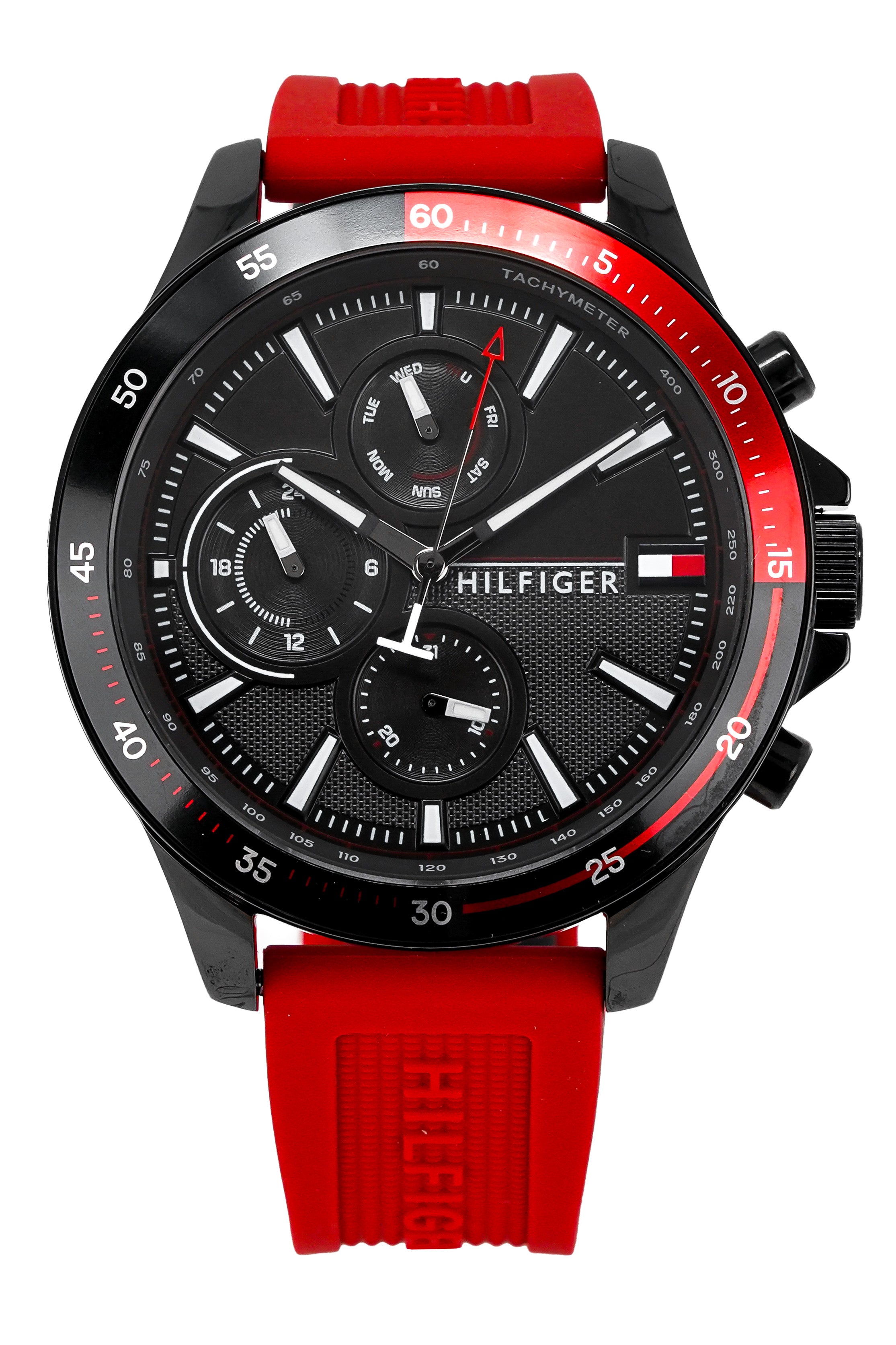 Tommy Hilfiger Men's Watch Chronograph Bank Red 1791722