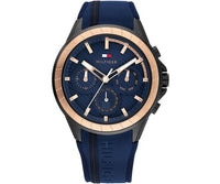 Thumbnail for Tommy Hilfiger Men's Watch Chronograph Aiden Blue/Rose Gold1791860