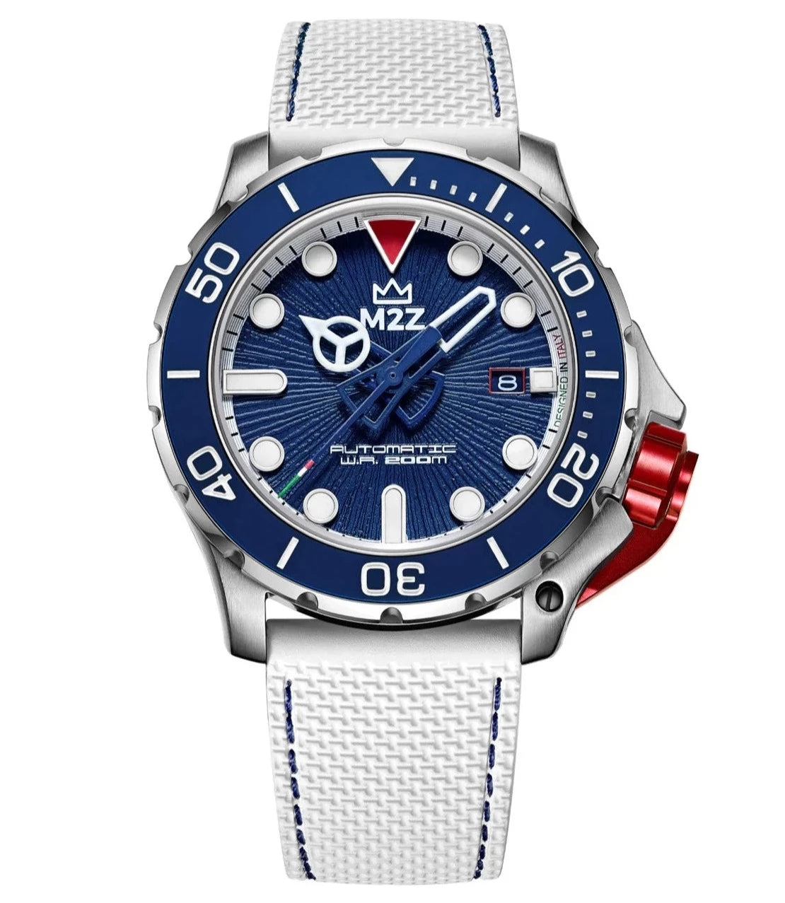 M2Z Men's Watch Diver 200 Blue/White 200-007B