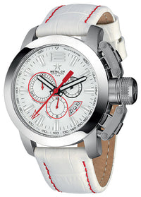 Thumbnail for Metal.ch Men's Chronograph Watch 44MM Date White 2110.44