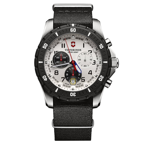 Victorinox Men s Watch Chronograph Maverick Sport White Nato