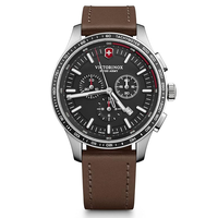 Thumbnail for Victorinox Men's Watch Chronograph Alliance Sport Black Brown Leather 241826
