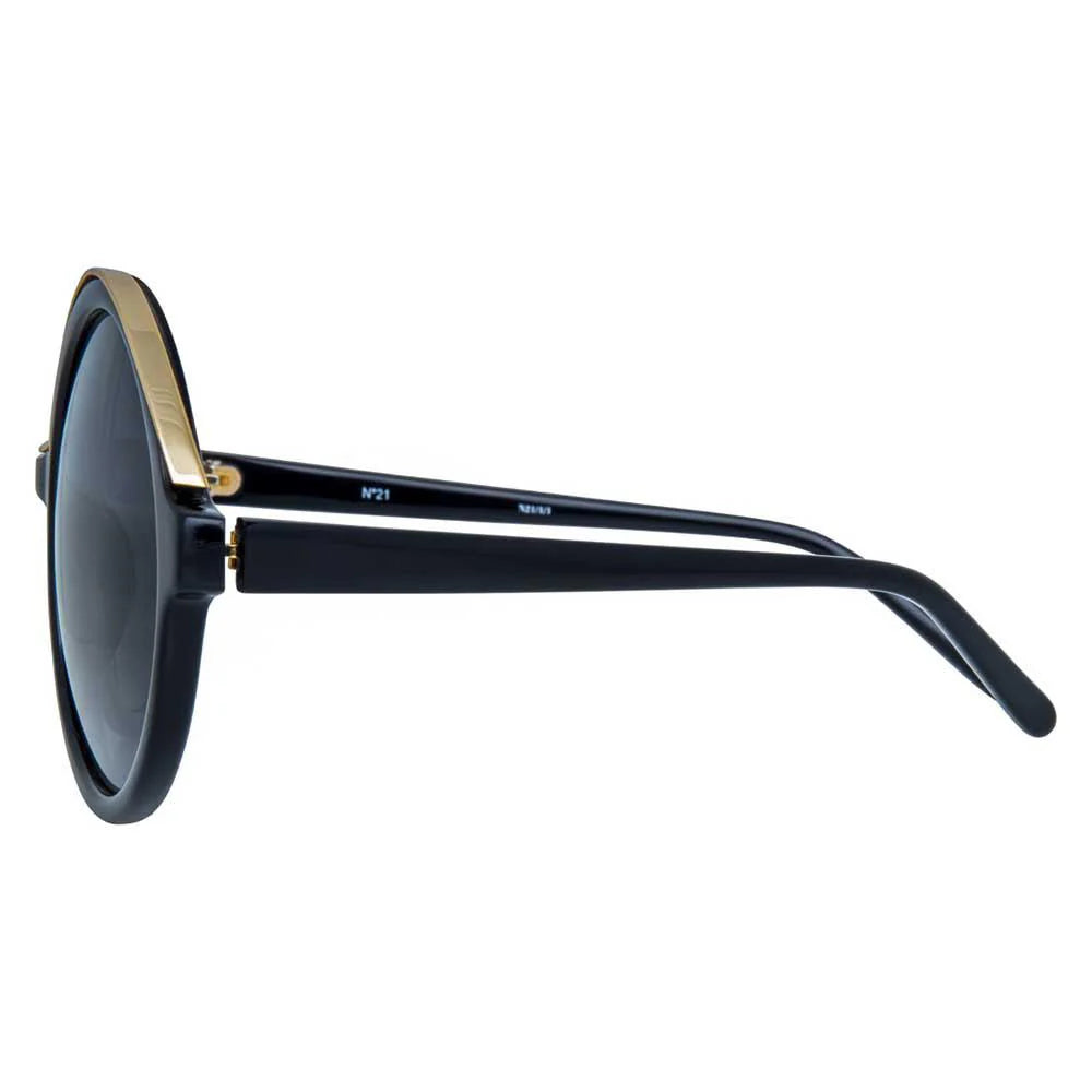No. 21 Women's Sunglasses Round Black Gold N21S1C1SUN