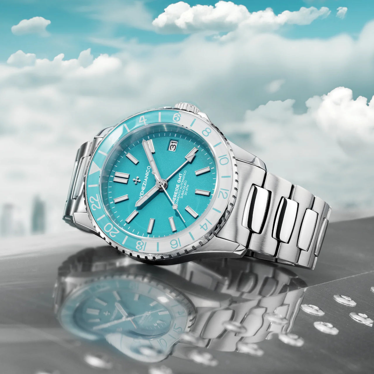 Venezianico Automatic Watch Nereide GMT Cielo 3521505C