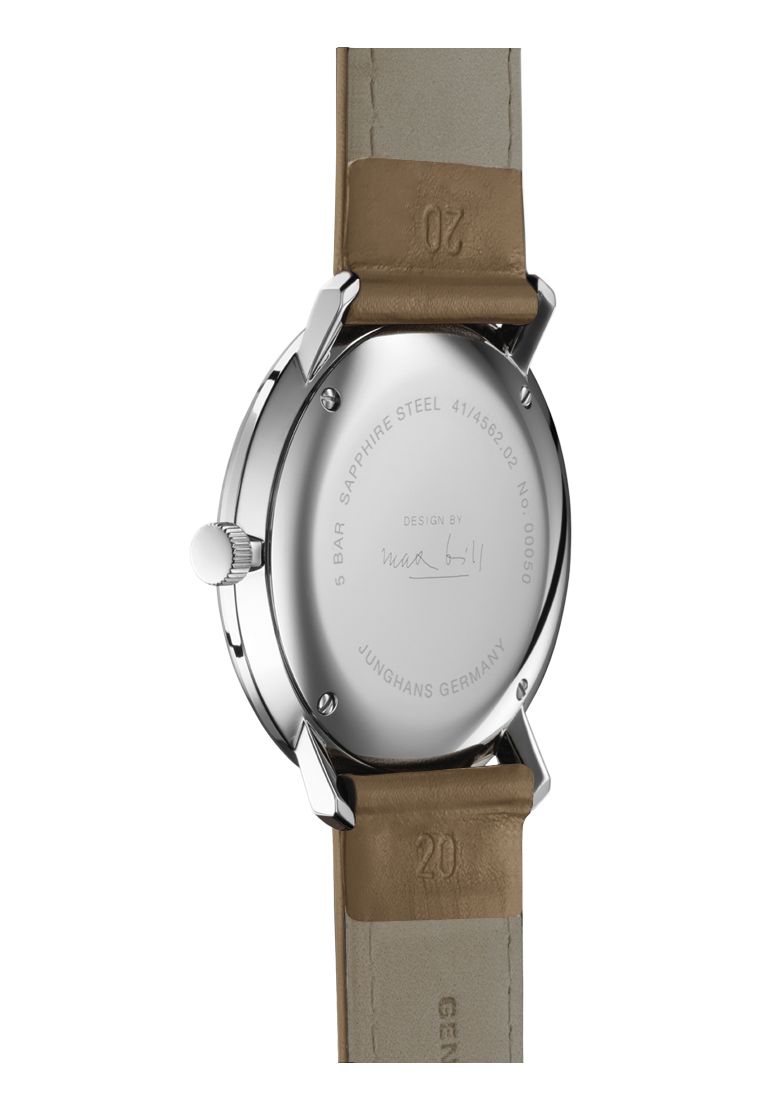 Junghans Max Bill Quarz Men's White Brown Watch 41/4562.02