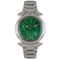 Thumbnail for GaGà Milano Watch Manuale Forty-Four 44mm Skeleton Steel Green