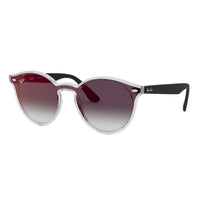 Thumbnail for Ray-Ban Transparent Grey Mirror Blaze Sunglasses RB4380NF