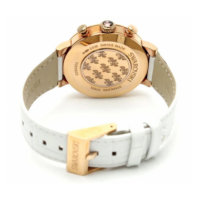 Swarovski Ladies' Chronograph Watch 38mm Citra Sphere Rose Gold White