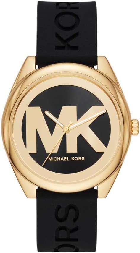 Michael Kors Ladies Watch Janelle 42mm Black Gold MK7313