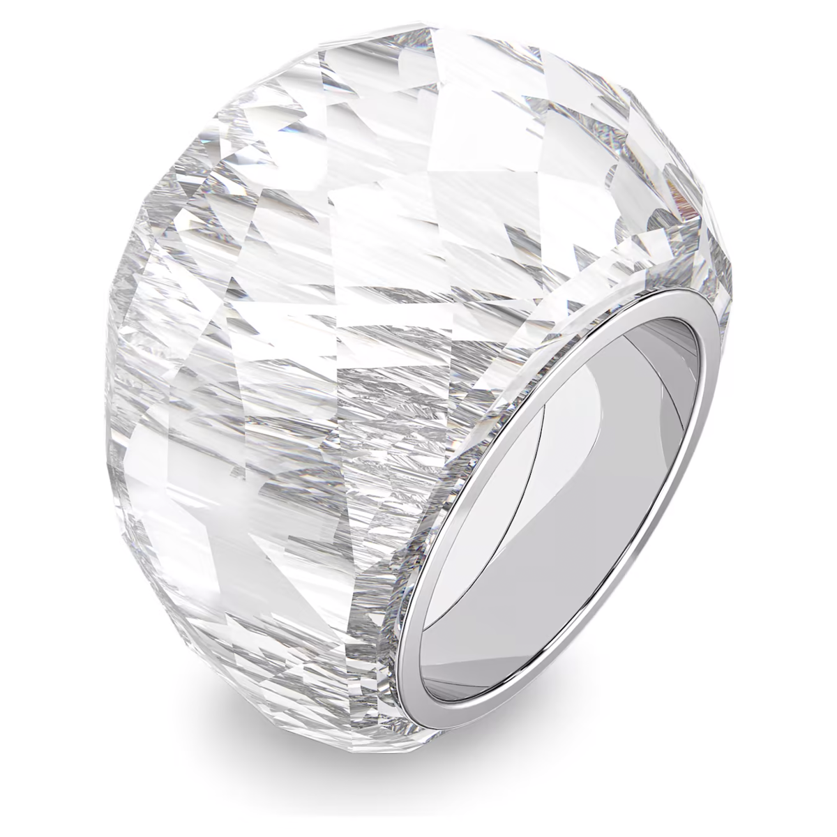 Swarovski Nirvana Ring Silver Tone Stainless Steel – Watches