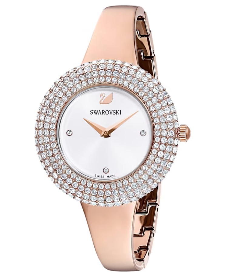 Swarovski crystalline rose gold watch best sale