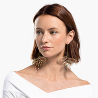 Thumbnail for Swarovski Tropical Leaf Pierced Earrings 5512463