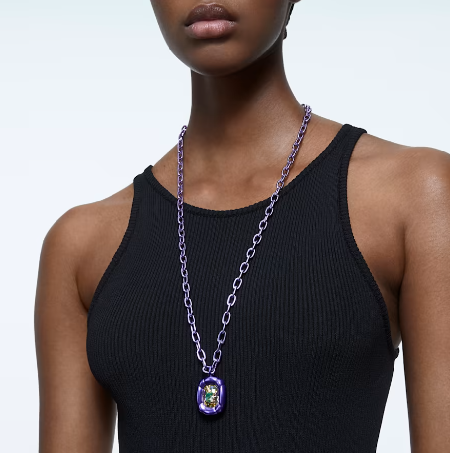 Swarovski necklace online purple stone