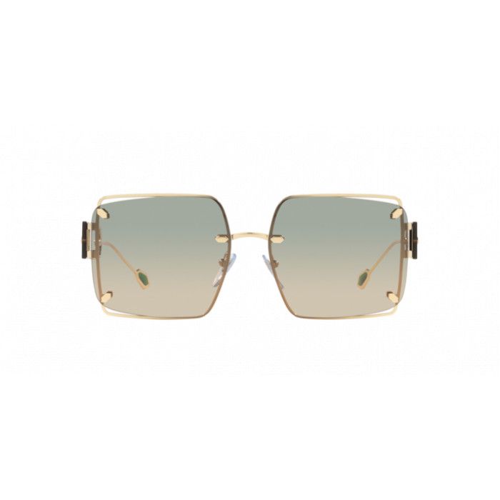 Bvlgari Women's Sunglasses Oversized Square Green/Gold Sunglasses 6171 SOLE 278/BC 59