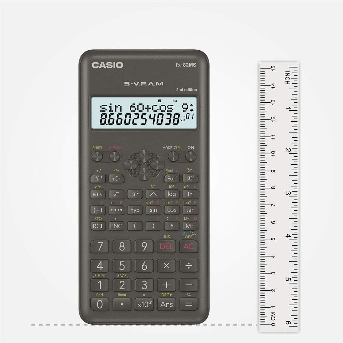 Casio Scientific Calculator FX-82MS-2-W 2nd Edition 2-Line Display