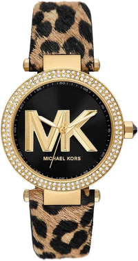 Thumbnail for Michael Kors Ladies Watch Parker 39mm Black Gold MK4723