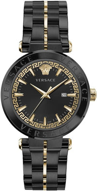 Thumbnail for Versace Men's Watch Aion 44mm Black Gold VE2F00621