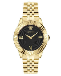 Thumbnail for Versace Ladies Watch Greca Signature 38mm Black Gold VEVC01121