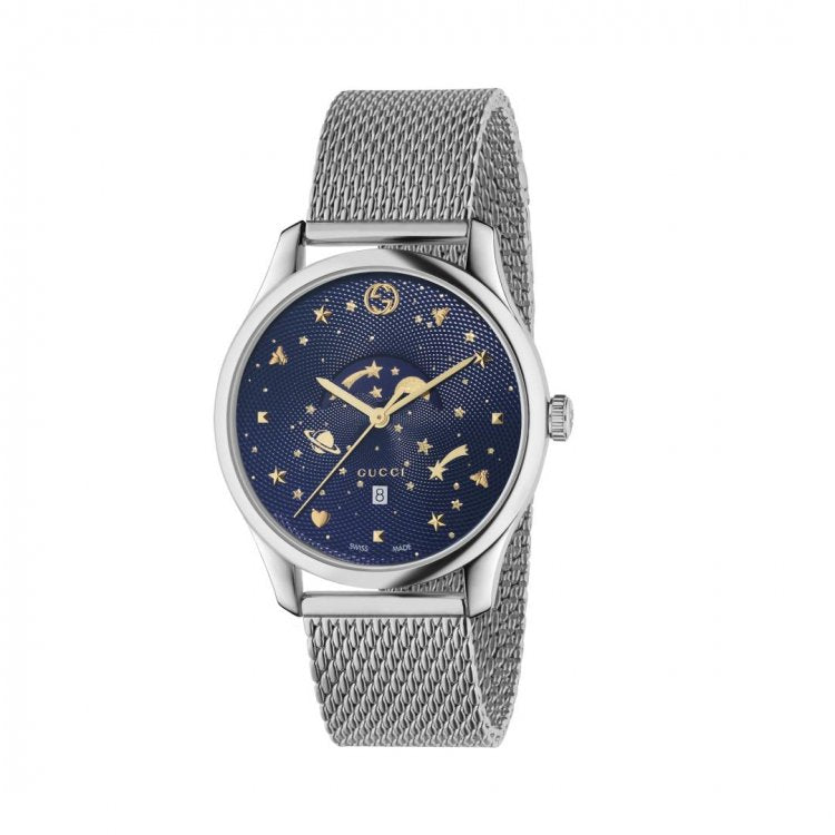 Gucci Watch G-Timeless Moon-Phase Blue Bracelet YA126328