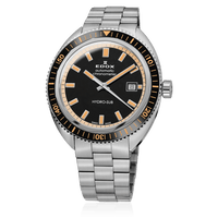 Edox Hydro Sub Men s Silver Black Watch 80128 3NBM NIB Watches Crystals