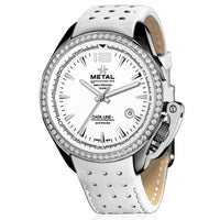 Thumbnail for Metal.ch Men's Watch Data Line Collection Gem-Set White 8118.41