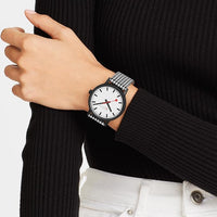 Thumbnail for Mondaine Watch Essence Black White Pied MS1.41110.LN