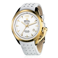 Thumbnail for Metal.ch Men's Watch Data Line Collection White/Gold PVD 8310.41