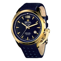 Thumbnail for Metal.ch Men's Watch Data Line Collection Blue/Gold PVD 8353.41
