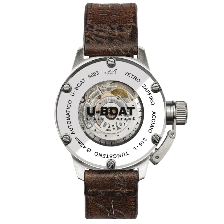 U-Boat Watch Classico Tungsten Brown Leather 8893