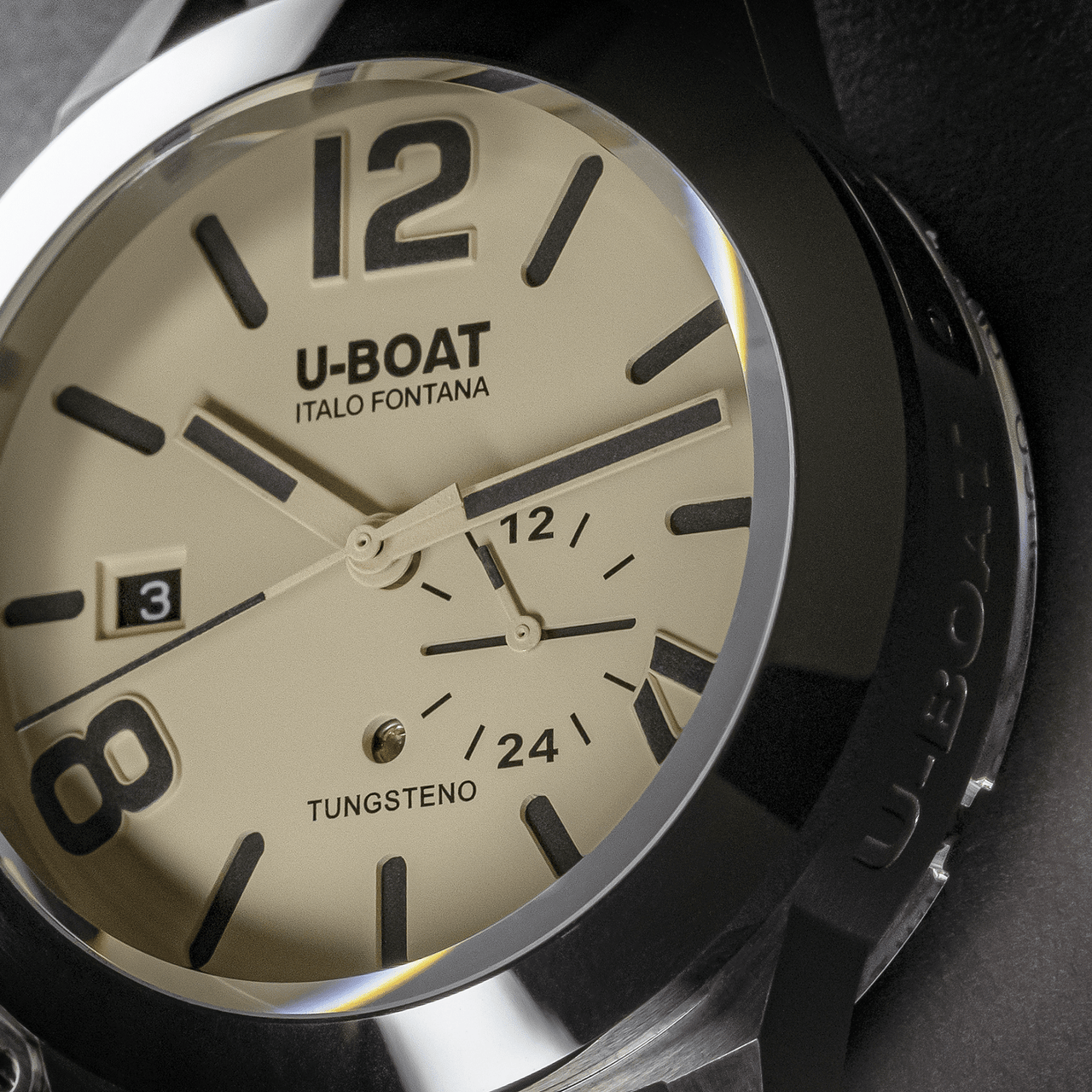U-Boat Men's Watch Classico Tungsteno 42mm Beige Brown 8892