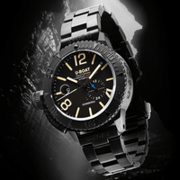 Thumbnail for U-Boat Men's Watch Sommerso 46mm Diver Date Black DLC 9015/MT
