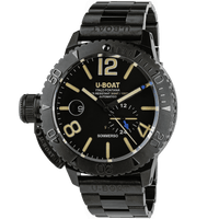 Thumbnail for U-Boat Men's Watch Sommerso 46mm Diver Date Black DLC 9015/MT