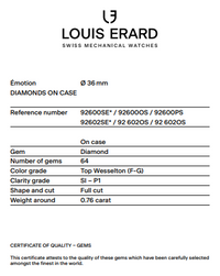 Thumbnail for Louis Erard Watch Ladies Automatic Excellance Diamond White 92602SE01.BDS93