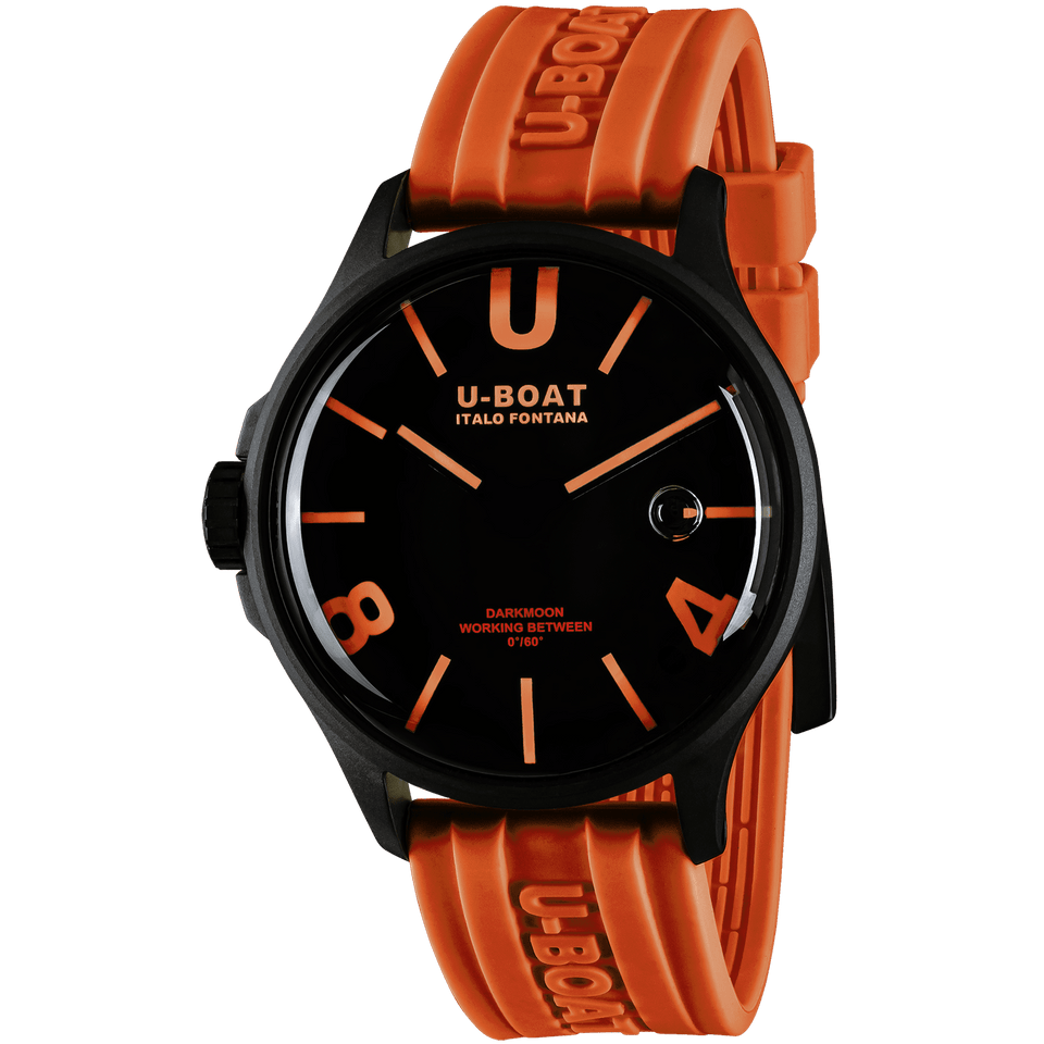 U-Boat Watch Darkmoon 44 Orange Black Curved PVD – Watches & Crystals