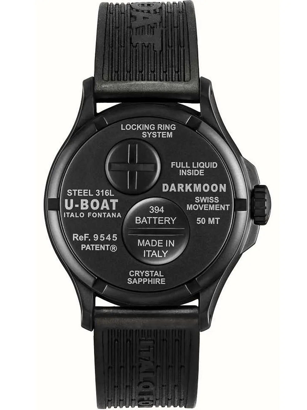 U-Boat Men's Watch Darkmoon 40mm Black PVD 9545