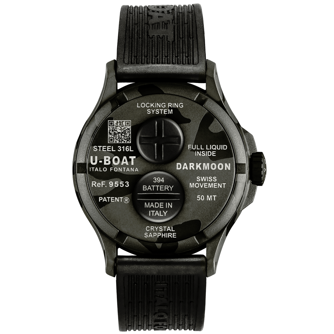 U-Boat Watch Darkmoon 44 BK Camouflage Curved Grey 9553