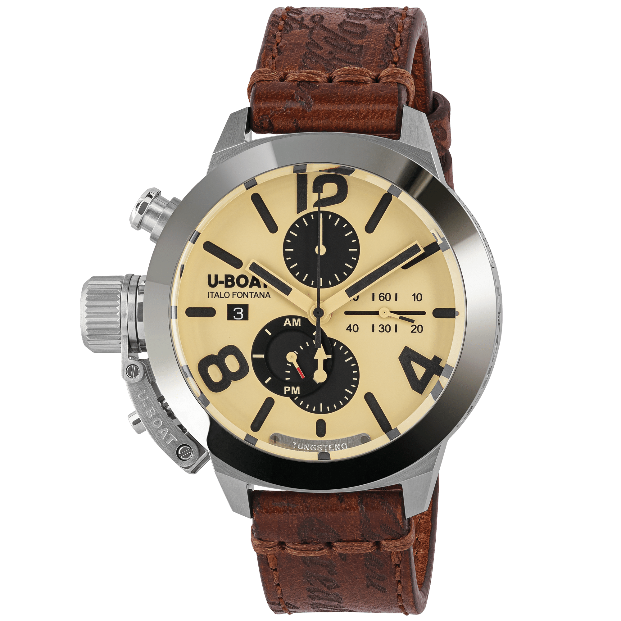 U-Boat Men's Watch Classico Tungsteno CAS2 Chronograph Beige 9568