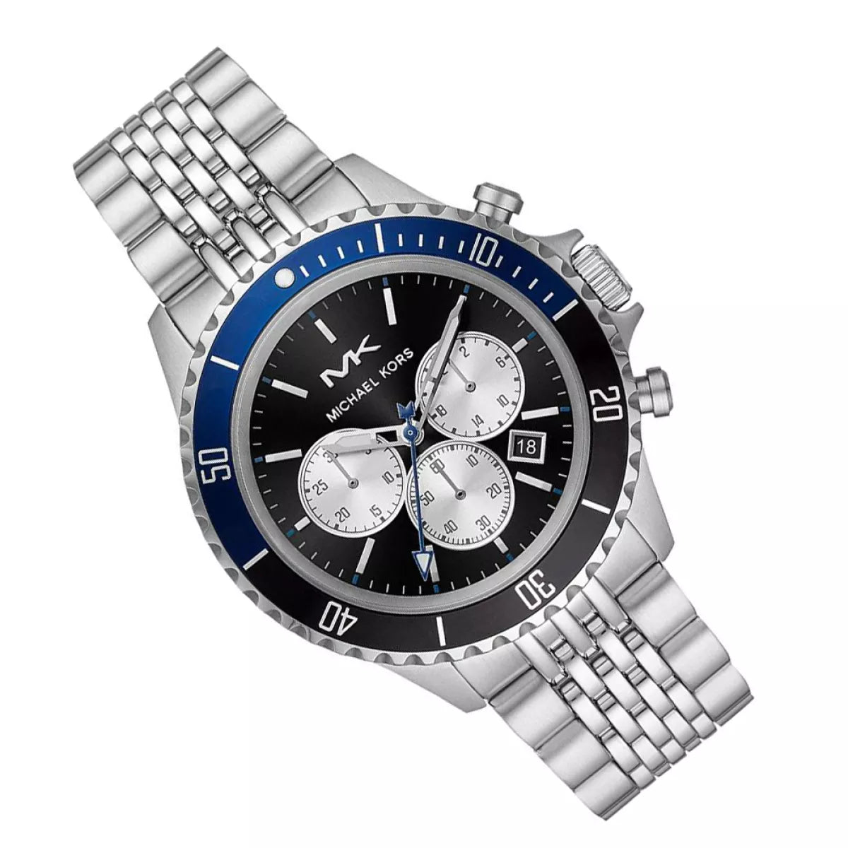 Michael Kors Men's Watch Bayville Chronograph Black Blue MK8749