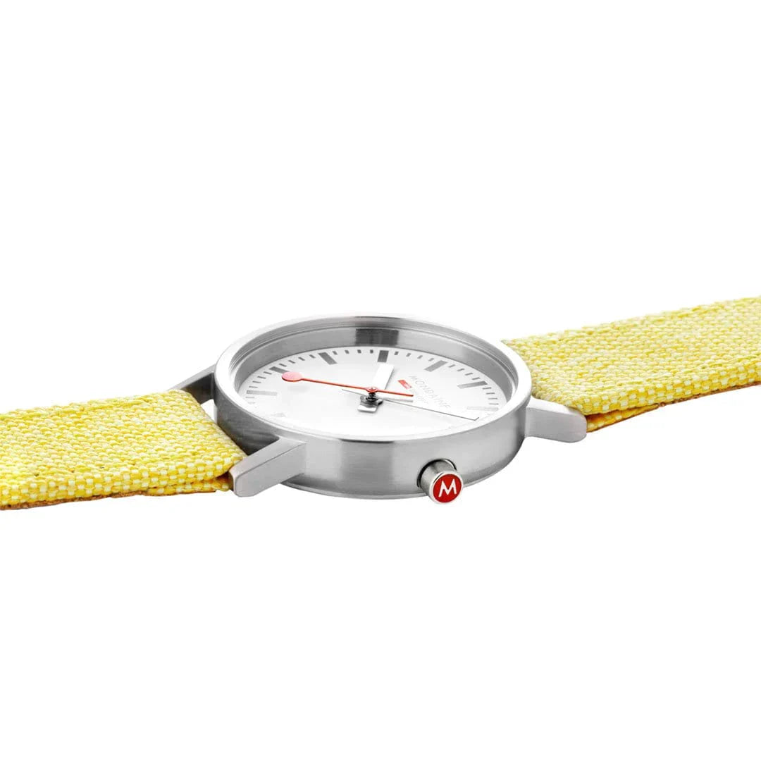 Mondaine Ladies Watch Classic White Modern Yellow A658.30323.17SBE