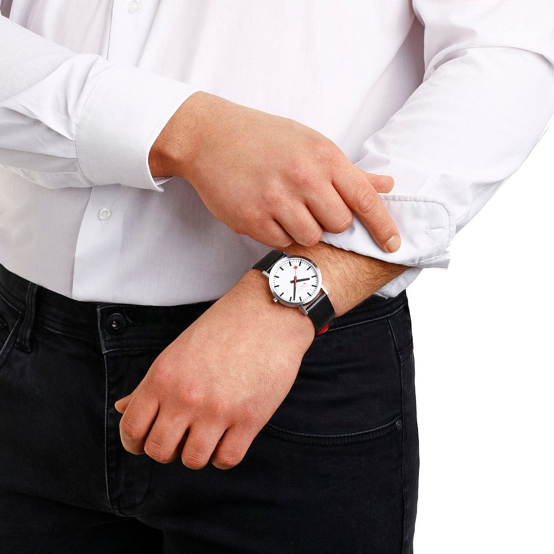 Mondaine Men’s Watch 40mm Classic Black White A660.30360.16SBBV