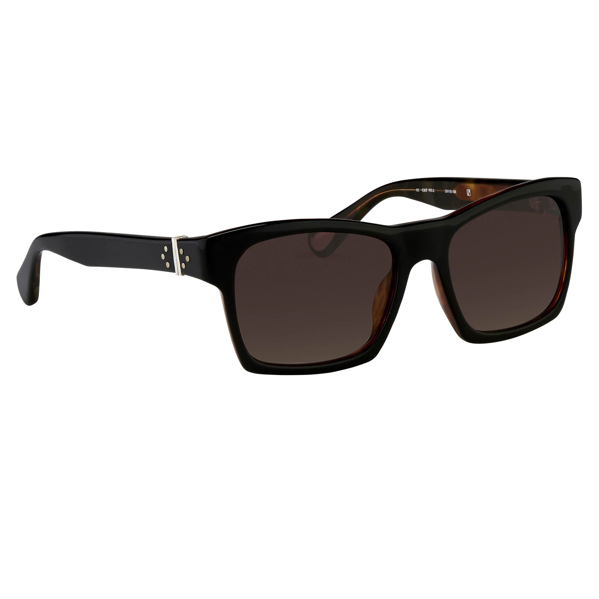 Ann Demeulemeester Sunglasses D-Frame Black Tortoise Shell Tone and Brown
