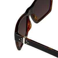 Thumbnail for Ann Demeulemeester Sunglasses D-Frame Black Tortoise Shell Tone and Brown