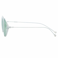 Thumbnail for Ann Demeulemeester x Linda Farrow Silver Sunglasses AD62C7SUN