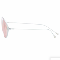 Thumbnail for Ann Demeulemeester x Linda Farrow Silver/Pink Sunglasses AD62C8SUN