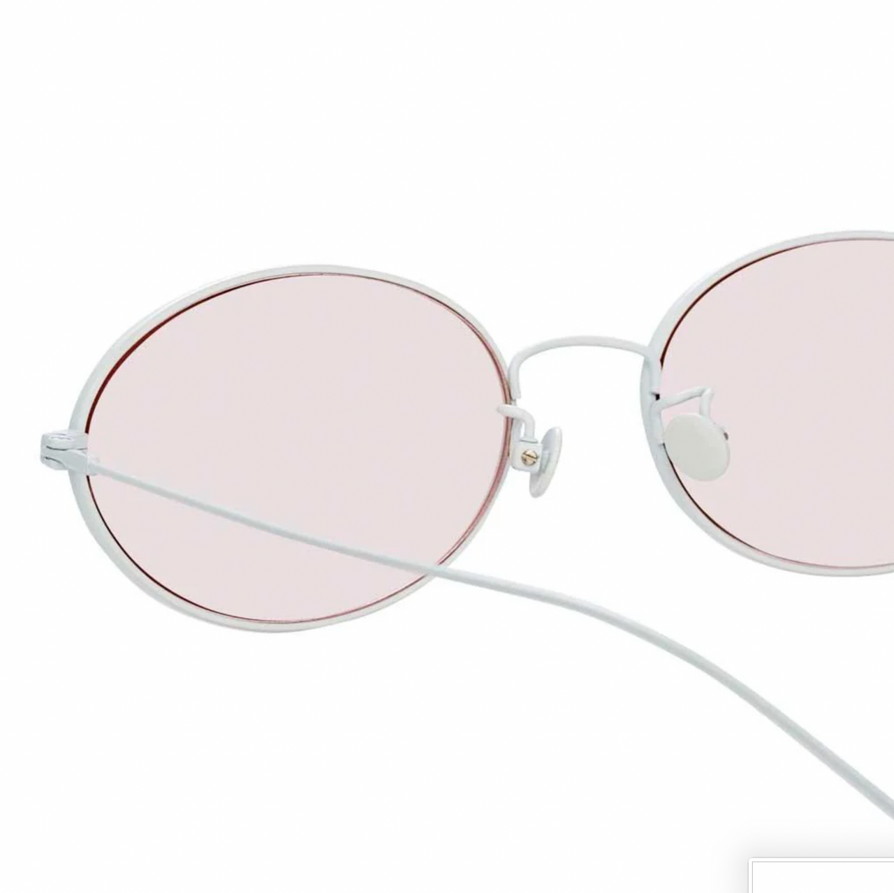 Ann Demeulemeester x Linda Farrow Silver/Pink Sunglasses AD62C8SUN