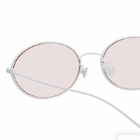 Thumbnail for Ann Demeulemeester x Linda Farrow Silver/Pink Sunglasses AD62C8SUN